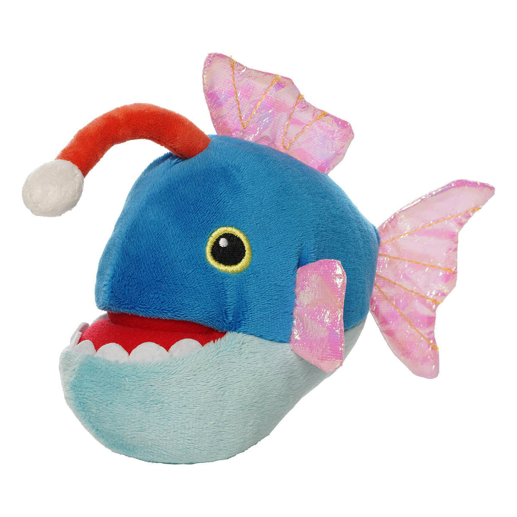 Burattino da dito a forma di pescecane luminoso